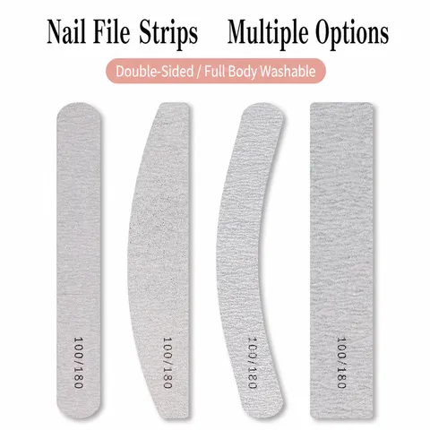 Professional Nail File Buffer PVC Sanding Paper Double Sided Manicure Nail Care Shaping Buffing Tool Nail Art Accessories