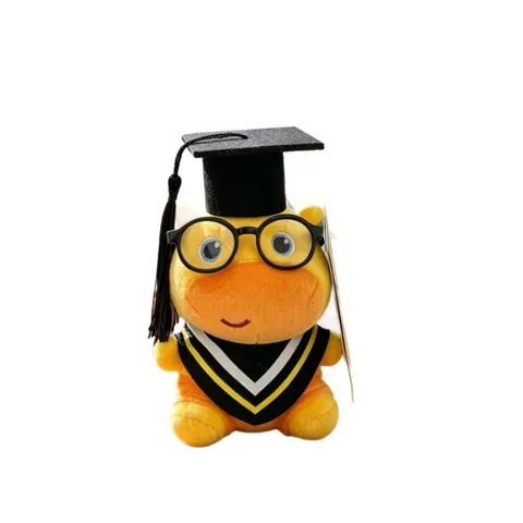 Graduation Capybara Plush Toy Cute Stuffed Animal Doll With Doctor Hat Black Glasses Graduation Season Gift