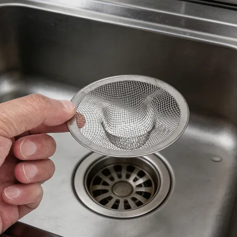 Stainless Steel Sink Strainer Metal Mesh Floor Drain Filter Basket Kitchen Bathroom Washbasin Hair Catcher