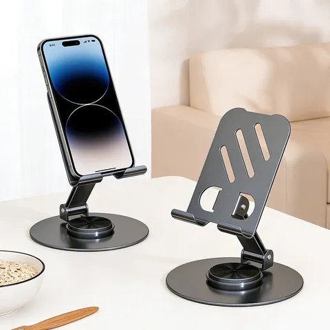 Drehbarer Desktop Handyhalter Multifunktional Verstellbarer Metall Ständer Für Handy Und Tablet