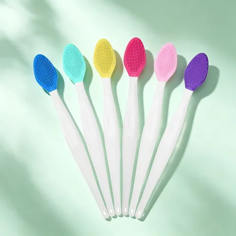Double Sided Silicone Facial Cleansing Brush Portable Soft Face Wash Brush Nose Cleaning Tool Multi Color Daily Skin Care Tool