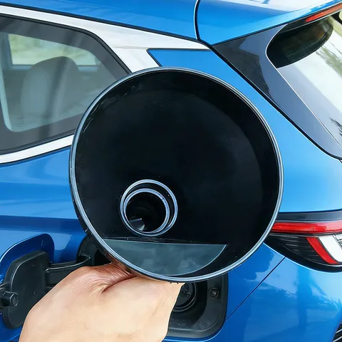 Embudo de Repostaje de Coche Retráctil de Gran Calibre Embudo de Aceite de Coche de Plástico con Filtro Diseño Manos Libres