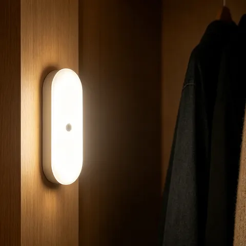 Modern Minimalist LED Night Light Magnetic Wall Lamp Cordless Battery Powered Bedside Light For Bedroom Hallway