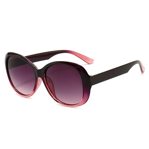 Elegante Vintage Sonnenbrille Damen Grosser Rahmen PC Verlauf Modisch Retro Vollrand Eckig Brille Strand Party Zubehoer