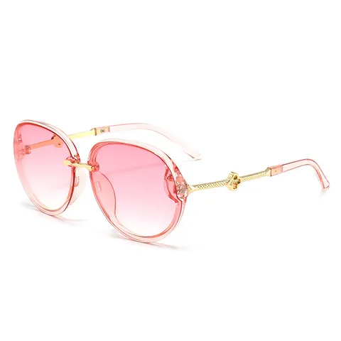 Gafas de Sol Ovaladas de Moda para Mujer Lentes Degradadas Montura Completa Patillas de Metal Gafas de Sol para Exteriores