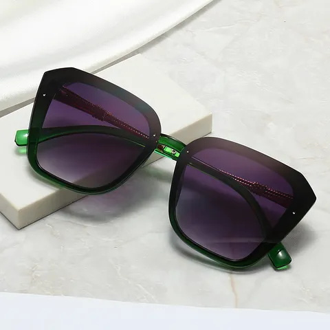 Koreaanse Stijl Groot Montuur Zonnebril Voor Dames Heren Trendy High-End UV400 Bescherming Gradiënt Glazen Zonnebril Voor Buiten Reizen