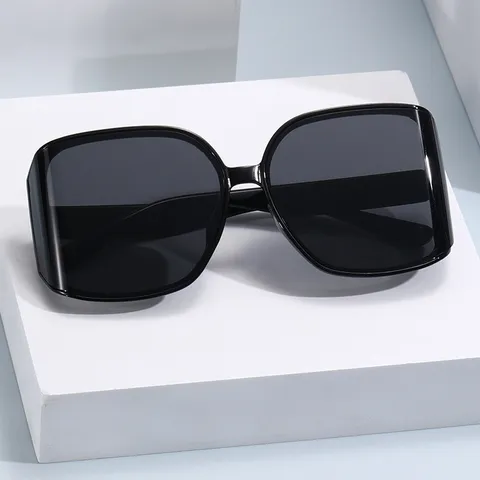 Fashion Oversized Polygon Curved Lenses Sunglasses Hip Hop Rimless Look Street Style Eyewear For Men Women Unisex Casual Party Sun Glasses