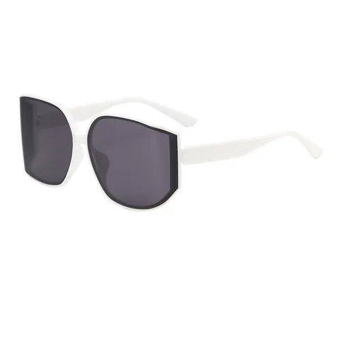 Fashion Oversized Polygon Curved Lenses Sunglasses Hip Hop Rimless Look Street Style Eyewear For Men Women Unisex Casual Party Sun Glasses