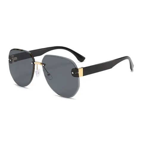 Gafas De Sol Irregulares Sin Marco De Tendencia Para Mujeres Hombres Moda Lente Degradado Ocean Film Gafas De Sol Para Viajes Al Aire Libre