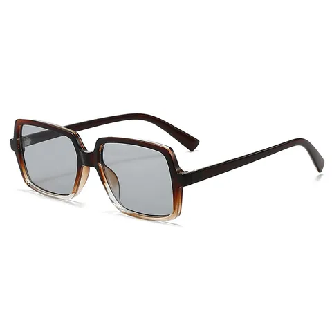 Trendige Retro Quadratische Sonnenbrille Damen Herren Mode UV400 Schutz PC Rahmen AC Gläser Sonnenschutz Reise Brillen