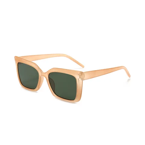 Gafas de Sol Cuadradas Ojo de Gato Oversize de Moda para Mujer Estilo de Calle Occidental Montura de PC Lente de AC Protección Sola UV400