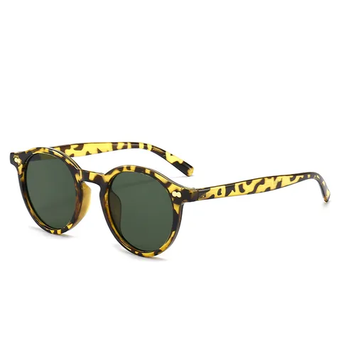 Retro Round Frame Sunglasses For Women Men Vintage Metal Rivet Individual Fashion Eyewear UV400 Protection Sun Glasses For Driving Outdoor