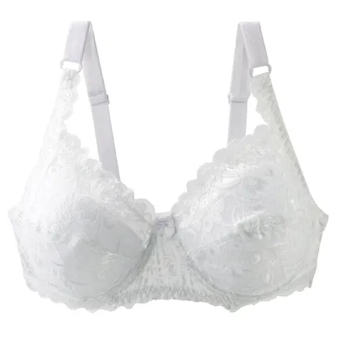 Women Sexy Lace Push Up Bra D Cup Large Size Adjustable Underwear Floral Lace Padded Bra Top For Women