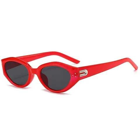 Vintage Ovale Katzenaugen Sonnenbrille Für Damen Herren Trendige Y2K Dopamin Farben Sonnenschutz Vollrand PC Brille Outdoor Reisen Party Sonnenbrille