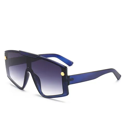Occhiali da Sole Oversize Pezzo Unico per Donna Uomo Moda Montatura Grande UV400 PC Lenti Shades Outdoor Travel Trendy Eyewear