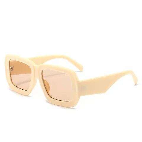 Trendige Sonnenbrille Mit Dickem Quadratischem Rahmen Für Damen Herren Dopamin-Farben Vollrand UV400-Schutz Outdoor Reisen Straßenfotografie Brille