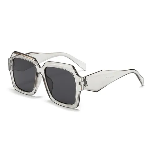 Oversize Quadratisch Sonnenbrille Für Damen Herren Mode Geometrische Facetten PC Rahmen AC Gläser UV400 Sonnenschutz Outdoor Brillen