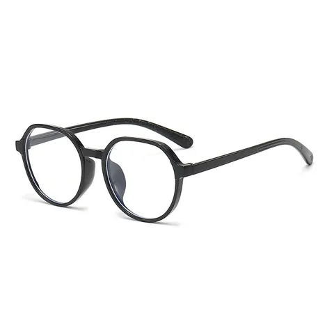 Kinder Blaulichtschutz Brille PC Rahmen AC Linse Unregelmäßig Geometrisch Großer Rahmen Polygon Brille Für Jungen Mädchen