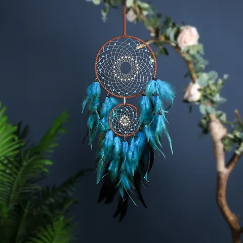 Handgemachte Feder Traumfänger Native American Stil Wandbehang Dekor Ring Windspiel Für Schlafzimmer Zuhause Zimmer Dekoration