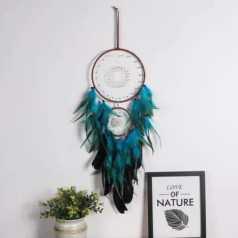 Handgemachte Feder Traumfänger Native American Stil Wandbehang Dekor Ring Windspiel Für Schlafzimmer Zuhause Zimmer Dekoration