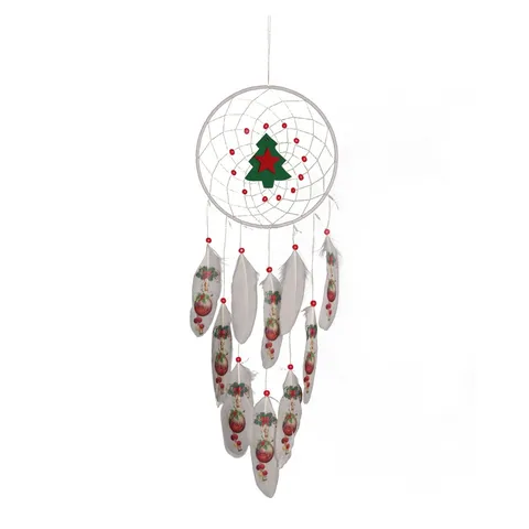 Weihnachtsbaum Traumfänger Wandbehang Federn Quaste Ornament Festliche Heimdekoration Wohnzimmer Wanddekoration