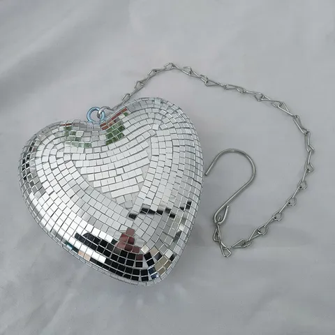 Herz Disco Ball Hängende Ornament Spiegel Glas Disco Herz Anhänger Für Party Heimdekoration