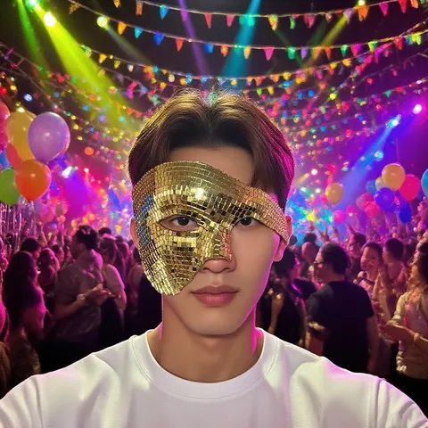 Disco Ball Halbgesicht Maske Glitzer Spiegel Maske Maskerade Maske Reflektierende Laser Party Maske Für Halloween Cosplay Kostüm