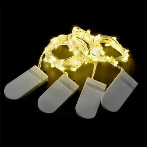 Catena Luminosa LED Natalizia a Batteria Bianco Caldo Luci in Filo di Rame per Festa Decorazione della Casa