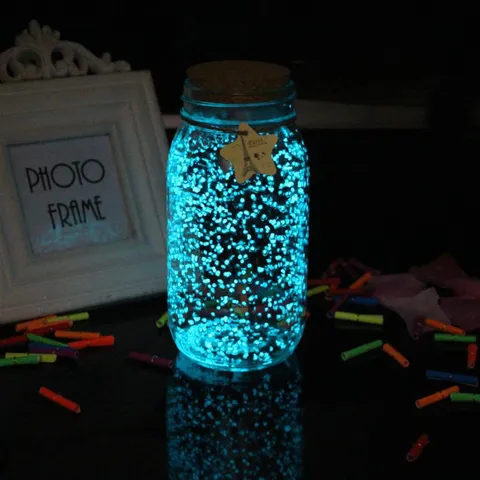 DIY Leuchtend Im Dunkeln Pigmentpulver Nacht Leuchtend Sand Partikel Für Aquarium Garten Party Dekor