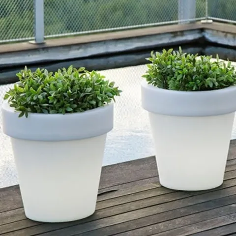 Solar Powered LED Flower Pot Light Waterproof Outdoor Garden Lawn Yard Decorative Landscape Lamp White