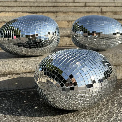 Spiegel Disco Kugel Ei Form Reflektierende Party Dekor Hochzeit Fotografie Requisite Schaumstoff Und Glas Heimdekor