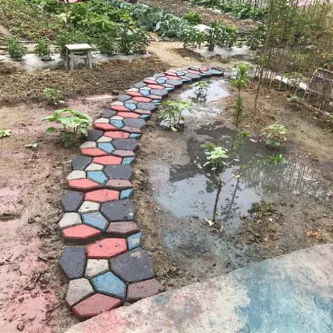 DIY Betonnen Bestratingsmal Plastic Tuin Loopbrug Pad Maker Herbruikbare Handmatige Embossing Tool Voor Tuin Patio Landschapsarchitectuur