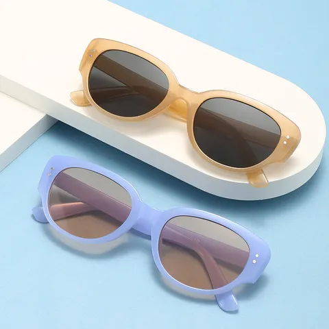 Retro Katzenauge Sonnenbrille Für Damen Trendy Vintage PC Rahmen AC Linse UV400 Schutz Mode Streetwear Brillen