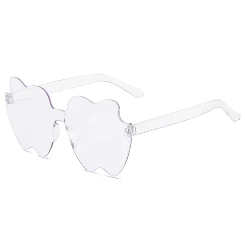 Randlose Geleefarben Einteilige Sonnenbrille Für Damen Herren Mode Welle Wolkenform Schild Sonnenbrille Party Y2K Sonnenbrille