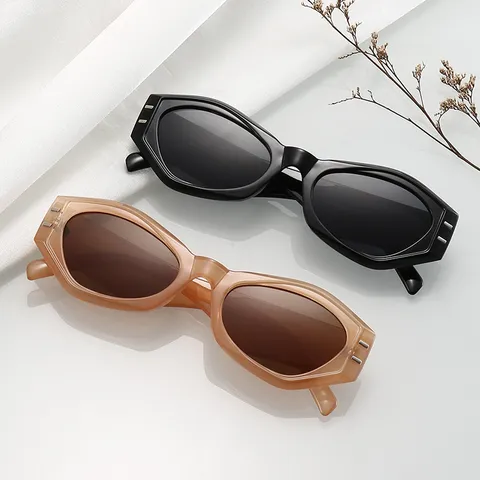 Unregelmäßige Sonnenbrille Mode Kunststoff Metall Rahmen AC Linse Geometrische Brillen Für Strand Reisen Party Outdoor Unisex
