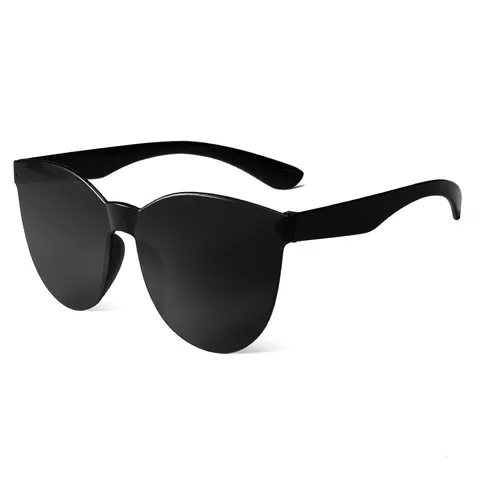 Gafas de Sol de Moda de Color Caramelo Transparente Jelly de Una Pieza Sin Montura Protección UV Gafas Tendencia Hombres Mujeres