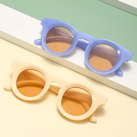 Women Retro Round Sunglasses Vintage Candy Color UV400 Protection PC Frame Summer Beach Small Face Eyewear Fashion Sun Glasses