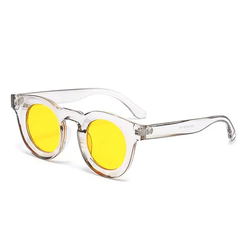 Women Retro Round Sunglasses Vintage Candy Color UV400 Protection PC Frame Summer Beach Small Face Eyewear Fashion Sun Glasses