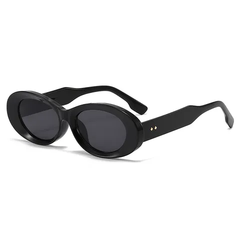 Trendige Ovale Sonnenbrille Für Damen Herren Retro Konkav Dickem Rahmen UV400 Schutz Mode Brille Für Reise Streetwear