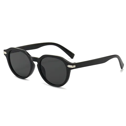Vintage Round Frame Sunglasses For Men Women UV400 Protection Retro Trendy Street Style PC AC Fashion Eyewear Sun Glasses
