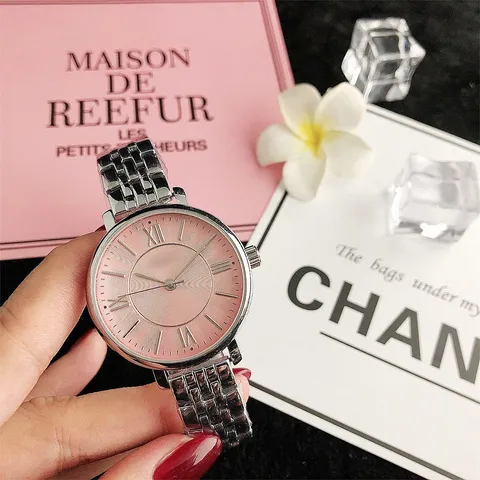 Dames Mode Kwarts Horloge Casual Minimalistisch Legering Kast Metalen Ketting Band Analog Horloge Dagelijkse Sieraden Cadeau