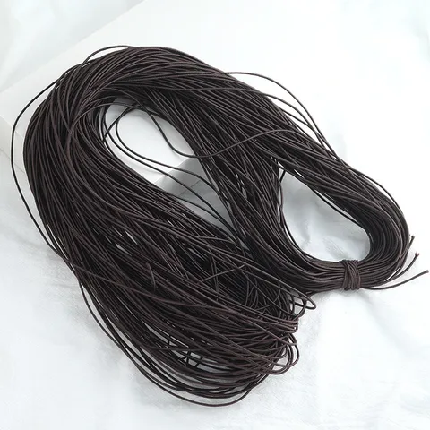 Cordón Elástico Redondo de Alta Elasticidad Café Hilo de Cuentas Cadena Elástica Para Pulsera Fabricación de Joyas DIY
