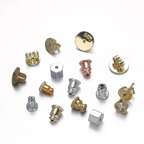 Eisen Silikon Ohrring Rückseiten Kugel Scheibe Ohrring Plattierung Befunde DIY Schmuck Herstellung Handwerk Zubehör