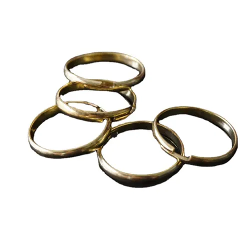 Minimalistischer Offener Kupferring Verstellbares Glattes Band Fingerring Für Herren Damen Mode Alltags Metall Schmuck