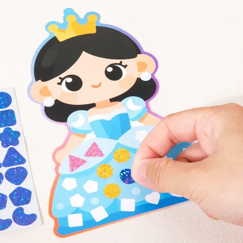 Children DIY Mosaic Stickers And Coloring Two In One Art Craft Kit Educational Handmade Toy For Kids Early Learning