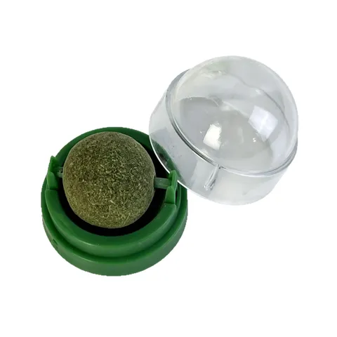 Natural Catnip Ball Toy Rotatable Cat Wall Lickable Toy Interactive Teeth Cleaning Molar Toy For Cats Indoor Pet Supplies