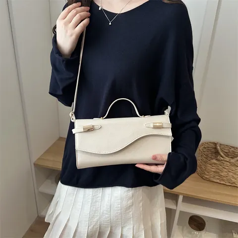 Sac Bandoulière Vintage en Cuir PU pour Femmes Sac à Main Élégant avec Poignée Supérieure Sac de Voyage Rétro Rabat