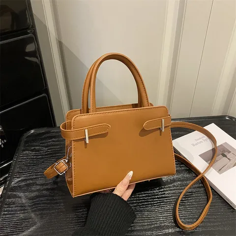 Women Texture Minimalist Small Square Bag Fashionable Versatile Crossbody Bag Designer Handbag Daily PU Shoulder Bag