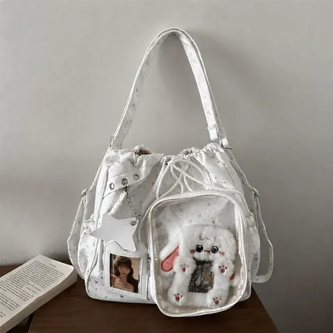 Zaino con Coulisse Multiuso Borsa Pain Stella Carino Casual Tote Bag Grande Capacità Scuola