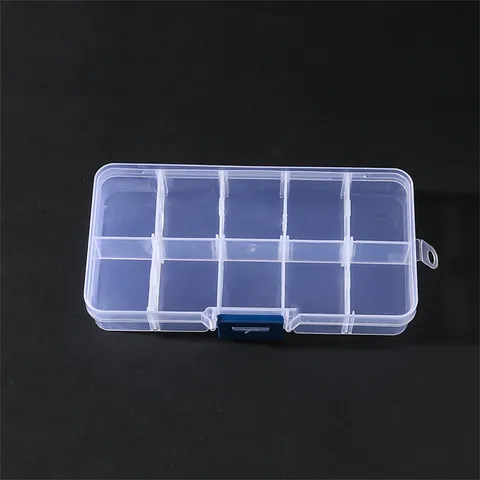 Clear Plastic Storage Box Multi Grid Jewelry Organizer Case For Beads Components Small Parts Hardware Craft Pack Packing Case